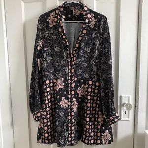 Free people printed shirt dress